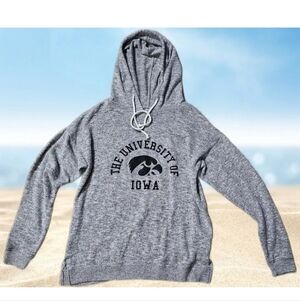 Iowa Hawkeyes Hoodie Y2k Womens S Gray College Sweatshirt Cotton Basketball